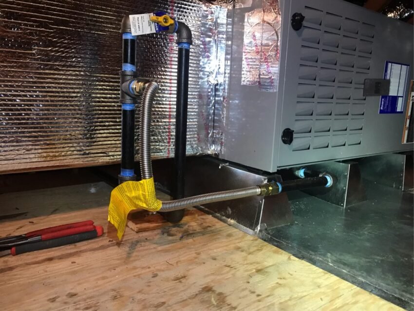 New gas line for the furnace installation San Jose, CA