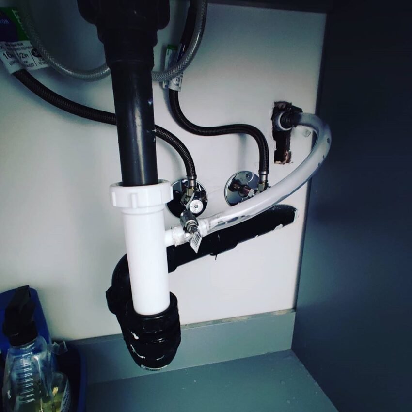 What's wrong with AC condensation discharge in this photo?